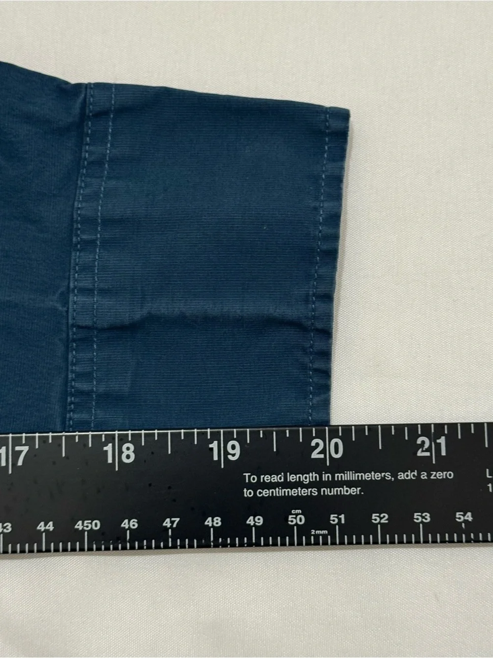 ⁠J.Crew Mens Medium Short Slim Untucked Secret Wash Stretch Shirt Navy Blue